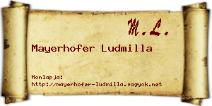 Mayerhofer Ludmilla névjegykártya