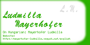ludmilla mayerhofer business card